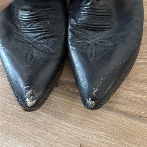 Justin Mens boots sz 10.5 D Style 1434 Western leather rodeo mid calf Black - Picture 5 of 7